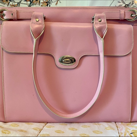 McKlein USA Winnetka 15.6” Ladies Pink Briefcase - Picture 1 of 5